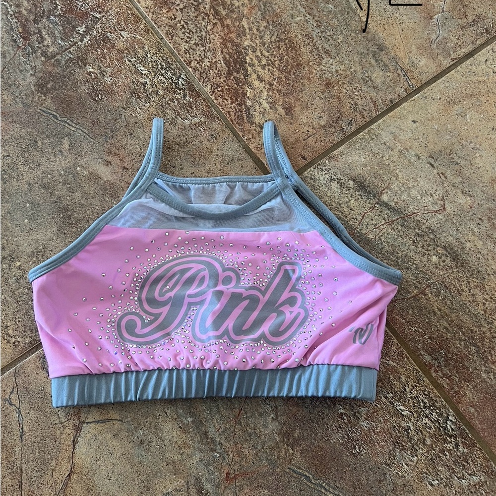 Varsity Brandon Pink Sports Bra YL